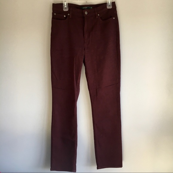 LRL Burgundy Jeans- Sz 10 - Picture 1 of 5